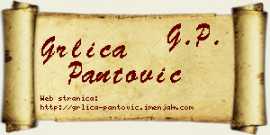 Grlica Pantović vizit kartica